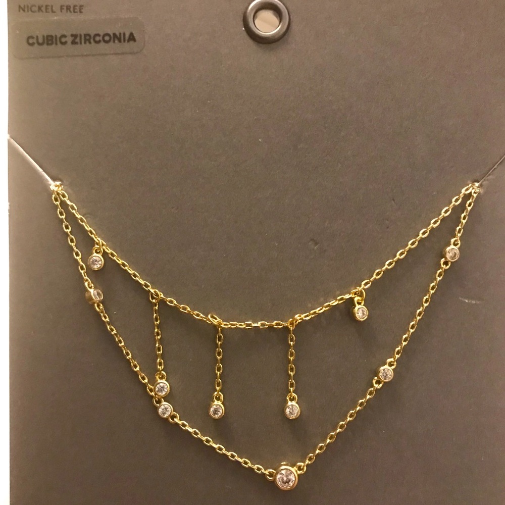 New Nordstrom cubic zirconia layered necklace
